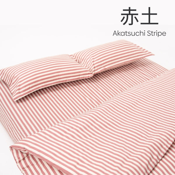 Akatsuchi Stripe 100% Cotton Double Bedsheet, 186TC
