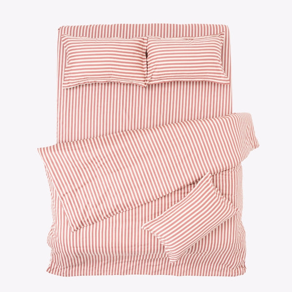 Akatsuchi Stripe 100% Cotton Double Bedsheet, 186TC