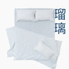 Ruri Stripe, 100% Cotton King Size Bedsheet, 186 TC