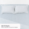 Ruri Stripe 100% Cotton Double Bedsheet, 186TC