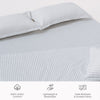 Ruri Stripe 100% Cotton Double Bedsheet, 186TC