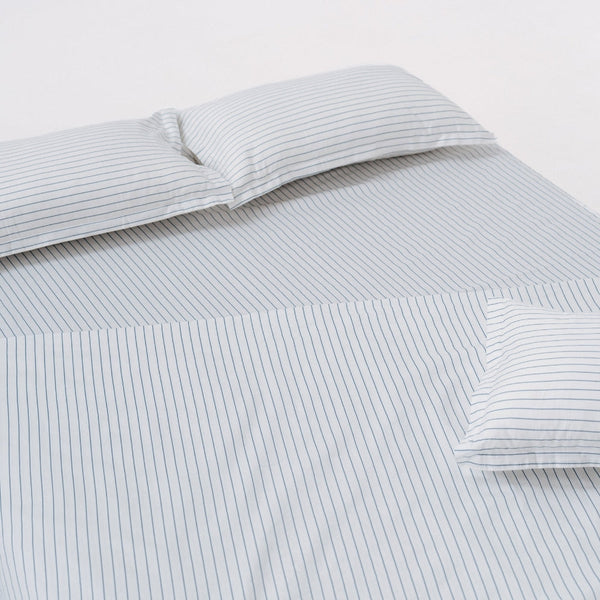Ruri Stripe 100% Cotton Double Bedsheet, 186TC