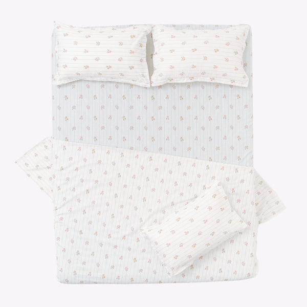 Kohana Stripe 100% Cotton Double Bedsheet, 186TC