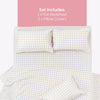 Awairo Check, 100% Cotton King Size Bedsheet, 186 TC
