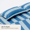 Asagi Stripe 100% Cotton Double Bedsheet, 186TC