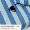 Asagi Stripe, 100% Cotton King Size Bedsheet, 186 TC