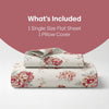 English Rose Reverie Single Fitted Size Bedsheet, 186 TC