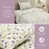 Moonlit Lavender Garden Single Flat Size Bedsheet, 186 TC