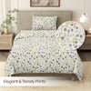 Moonlit Lavender Garden Single Flat Size Bedsheet, 186 TC