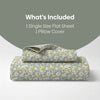 Verdant Whispers of Giverny Single Flat Size Bedsheet, 186 TC