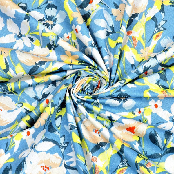 Everbelle 100% Cotton Single Flat 186 TC Bedsheet, Blue