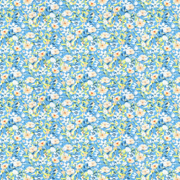 Everbelle 100% Cotton Single Flat 186 TC Bedsheet, Blue