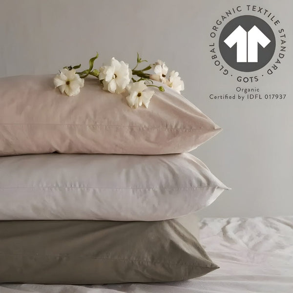 Organic Cotton Bedsheet - Verdant Haze 300 TC Percale