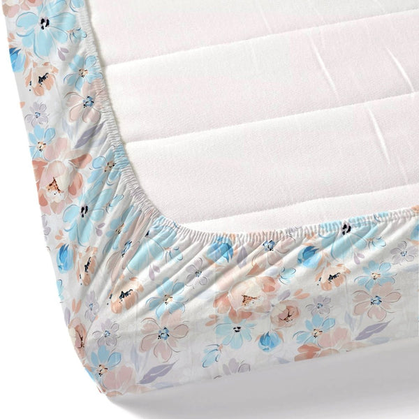 300 TC Satin Royale Bedsheet Aurelia Petals, Multicolor