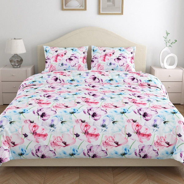 300 TC Satin Royale Bedsheet Floreal Mystique, Multicolor