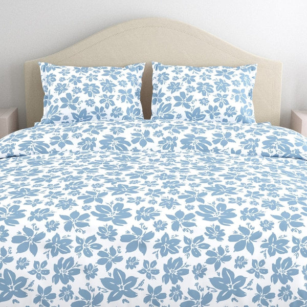 Bluebell Whisper 100% Cotton Double Size Bedsheet, 144 TC