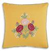 Embroidered Decorative Cushion Cover, Golden Bloom