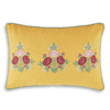Embroidered Decorative Cushion Cover,Golden Bloom Garden