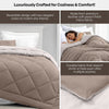 Comfy Flip Solid Reversible Comforter, Sand & Coco