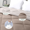 Comfy Flip Solid Reversible Comforter, Sand & Coco
