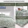 Garden Grace Printed Double Size Comforter, Sage Green