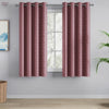 Blackout Solid With Embossed Design Elysian Bloom Pack Of 2 Curtain, Rose