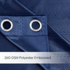 Blackout Solid With Embossed Design Cordova Pack Of 2 Curtain, Navy