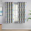 Blackout Digital Printed Pack Of 2 Curtain Atelier Grid, Multicolor