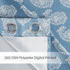 Blackout Digital Printed Pack Of 2 Curtain, Pale Blue