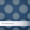 Blackout Digital Printed Pack Of 2 Curtain Heritage Orb, Blue