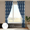 Blackout Digital Printed Pack Of 2 Curtain Heritage Orb, Blue