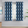 Blackout Digital Printed Pack Of 2 Curtain Heritage Orb, Blue