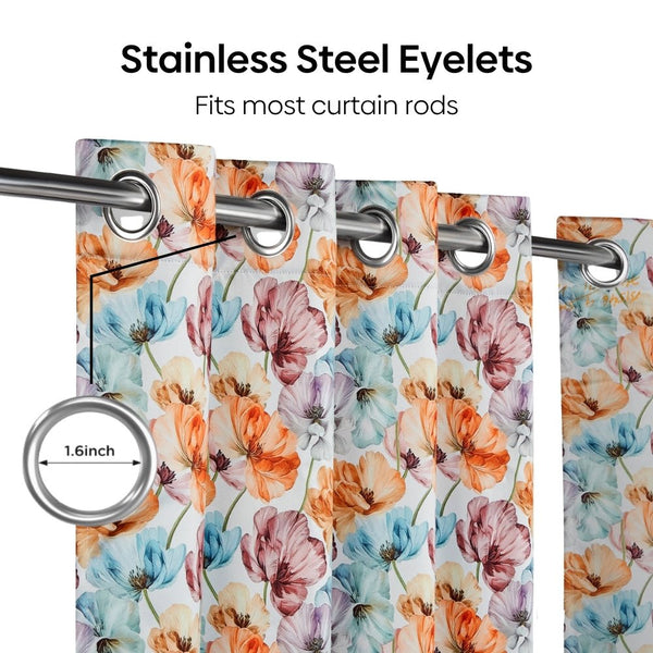 Royal Garden Blackout Printed Curtain Pack Of 2, Multicolor