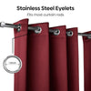 Blackout Solid Essential Drape Pack Of 2 Curtain, Crimson