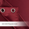 Blackout Solid Essential Drape Pack Of 2 Curtain, Crimson