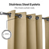 Blackout Solid Essential Drape Pack Of 2 Curtain, Beige
