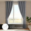 Blackout Solid Essential Drape Pack Of 2 Curtain, Cloud Grey