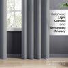 Blackout Solid Essential Drape Pack Of 2 Curtain, Cloud Grey