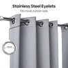 Blackout Solid Essential Drape Pack Of 2 Curtain, Ash Grey