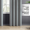 Blackout Solid Essential Drape Pack Of 2 Curtain, Ash Grey