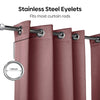 Blackout Solid Essential Drape Pack Of 2 Curtain, Rose