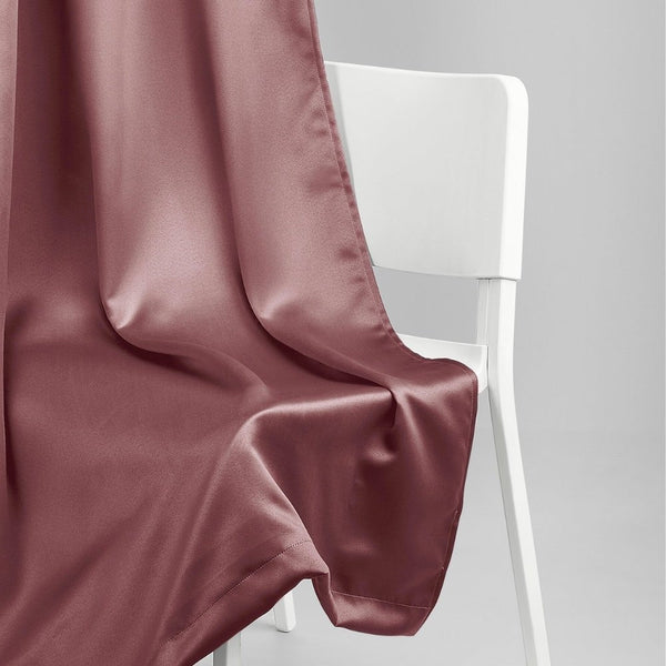 Blackout Solid Essential Drape Pack Of 2 Curtain, Rose