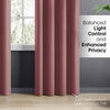 Blackout Solid Essential Drape Pack Of 2 Curtain, Rose