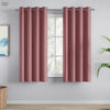 Blackout Solid Essential Drape Pack Of 2 Curtain, Rose
