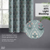 Cotton Printed Curtain Blue Spruce Trellis, Teal