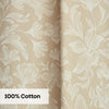 Cotton Printed Curtain Chalkflower, Beige
