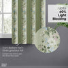 Cotton Printed Curtain Vintage Posy, Sage Green