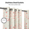 100% Cotton Printed Curtain Solace Flora, Coral