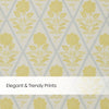 Cotton Printed Pack Of 2 Curtain Sorbet, Yellow