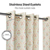 Cotton Printed Pack Of 2 Curtain Lattice, Pink